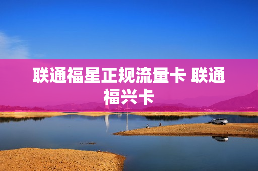 联通福星正规流量卡 联通福兴卡