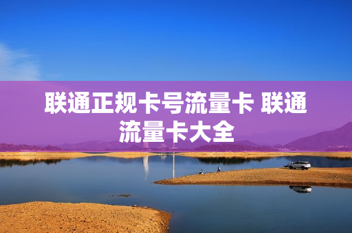 联通正规卡号流量卡 联通流量卡大全
