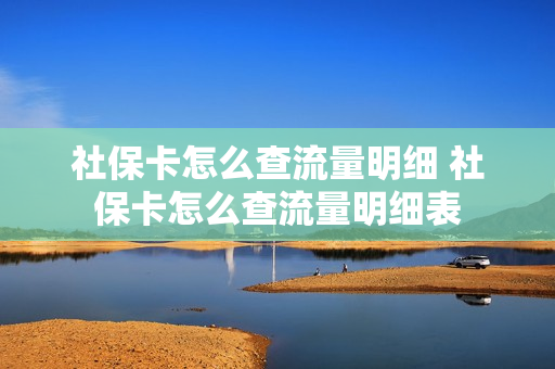 社保卡怎么查流量明细 社保卡怎么查流量明细表