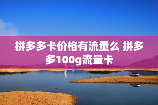 拼多多卡价格有流量么 拼多多100g流量卡