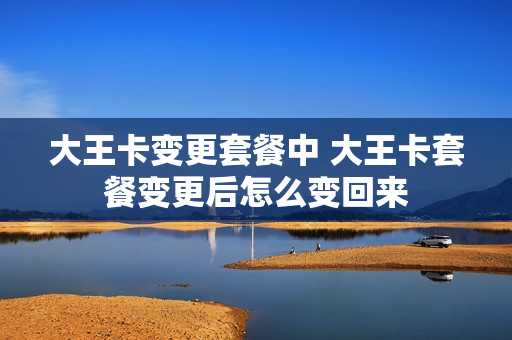 大王卡变更套餐中 大王卡套餐变更后怎么变回来
