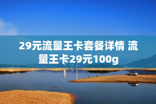 29元流量王卡套餐详情 流量王卡29元100g