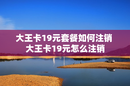 大王卡19元套餐如何注销 大王卡19元怎么注销
