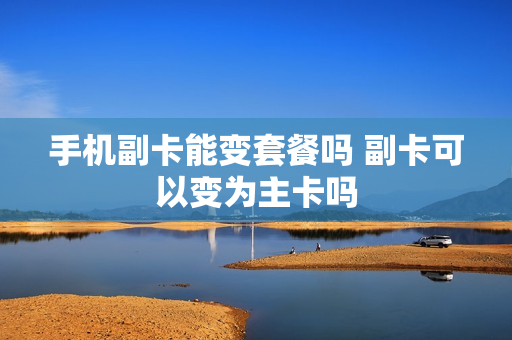 手机副卡能变套餐吗 副卡可以变为主卡吗