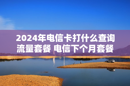 2024年电信卡打什么查询流量套餐 电信下个月套餐怎么查询
