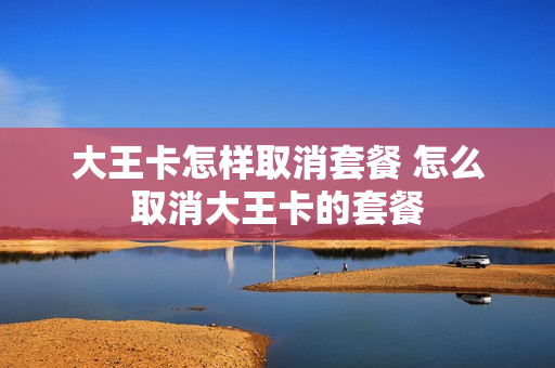 大王卡怎样取消套餐 怎么取消大王卡的套餐
