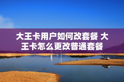 大王卡用户如何改套餐 大王卡怎么更改普通套餐