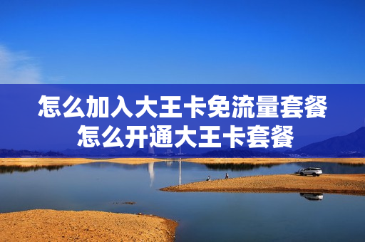 怎么加入大王卡免流量套餐 怎么开通大王卡套餐