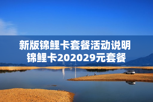 新版锦鲤卡套餐活动说明 锦鲤卡202029元套餐