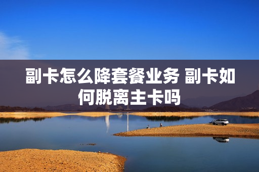 副卡怎么降套餐业务 副卡如何脱离主卡吗
