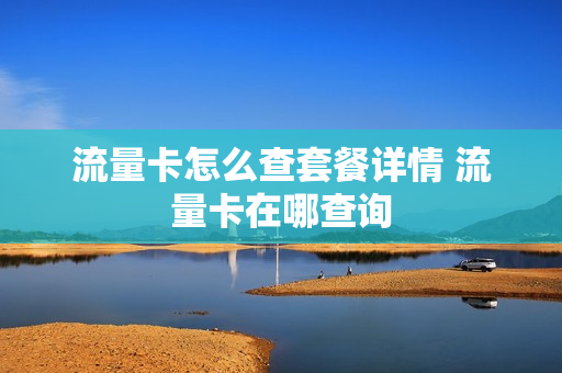 流量卡怎么查套餐详情 流量卡在哪查询