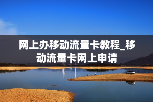 网上办移动流量卡教程_移动流量卡网上申请