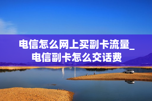 电信怎么网上买副卡流量_电信副卡怎么交话费
