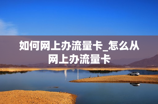 如何网上办流量卡_怎么从网上办流量卡